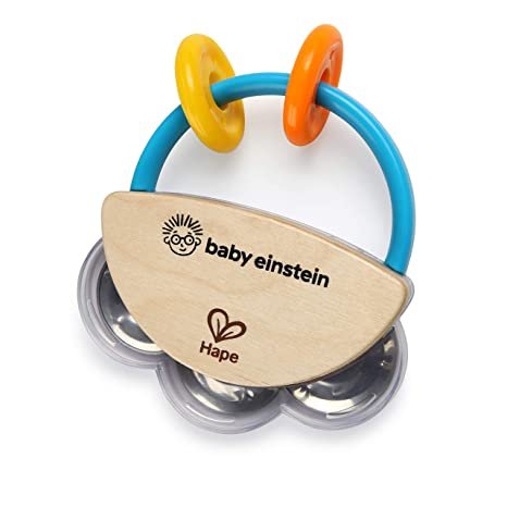 Baby Einstein Tiny Tambourine Wooden Musical Toy, Ages 3 months + Picture