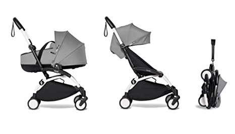 Babyzen - YOYO2 Stroller & Bassinet Combo - White Frame - Grey (9 Colors) Photo