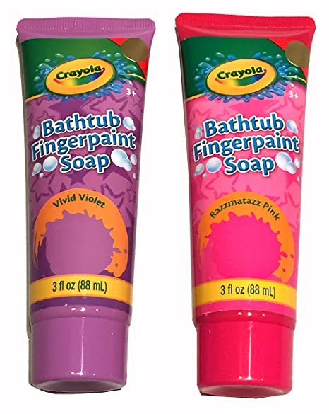 Girls Tub Toy Two Piece Finger Paint Soap Set for Bathtub Play Pink/Purple Picture