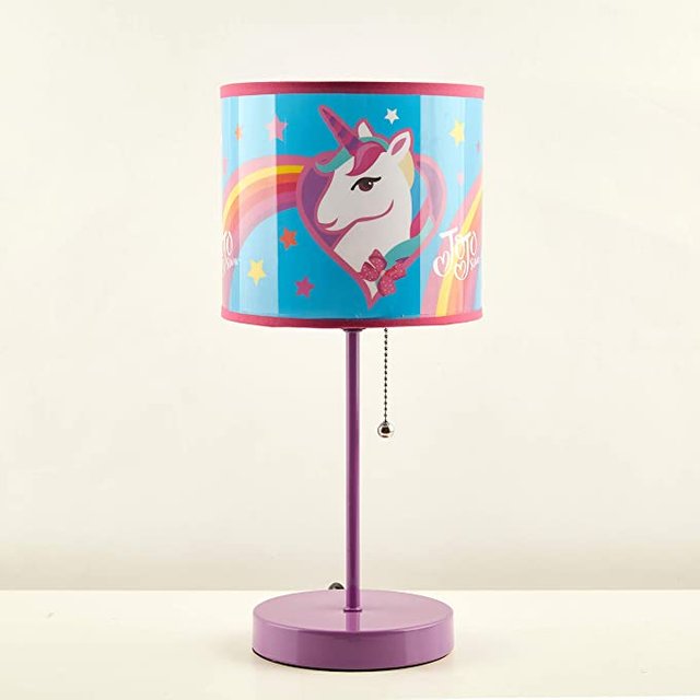 Idea Nuova JoJo Siwa Stick Table Kids Lamp with Pull Chain, Themed Printed Decorative Shade Photo