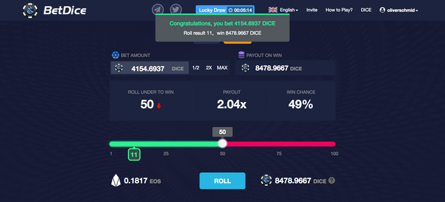 BetDice EOS Dice Review