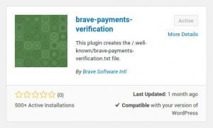 brave payments verification plugin