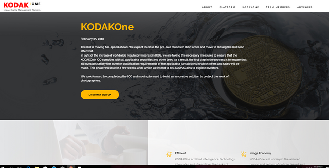 kodakcoin ico