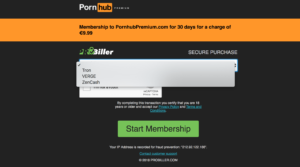 pornhub payment tron zencash verge