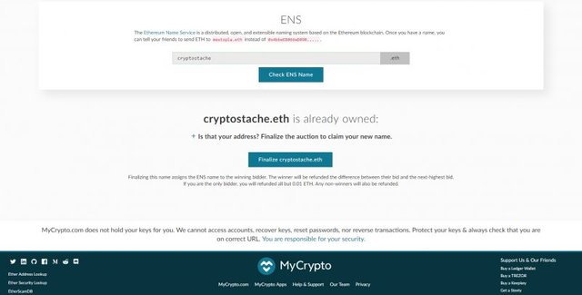 Ethereum ENS tutorial