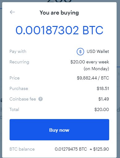 bitcoin dollar cost average DCA BCA coinbase bitpanda reoccurring buy