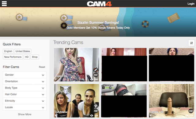 best live cam sites : cam4