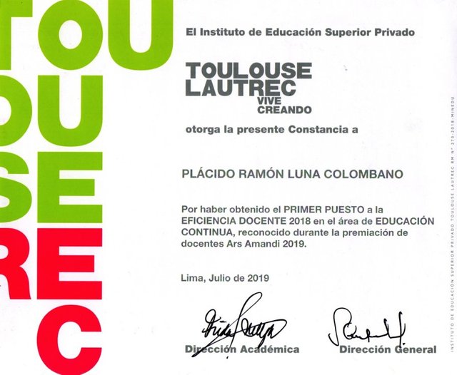 Premiación en Evento Toulouse Lautrec