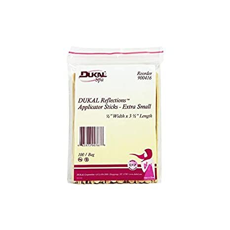 Dukal Reflections Wax Body Treatment Applicators, Beige, 100 Count, 3-1/2" x ¼" Picture