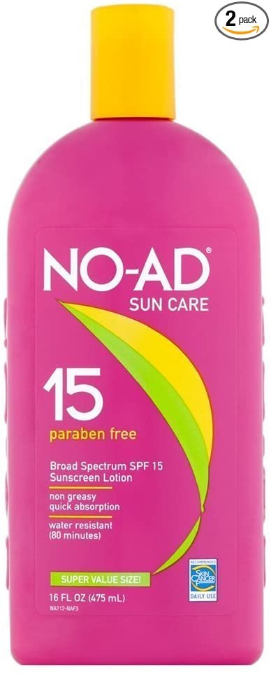 NO-AD Sunscreen Lotion, SPF 15 16 oz (Pack of 2) Photo