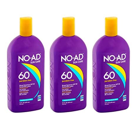 NO-AD Sunscreen Lotion SPF 60, 16 fl oz (475 ml) (Bundle of 3) Picture