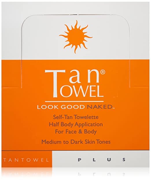 Tan Towel Half Body Plus Self-Tan Towelettes 50 Pack JPG