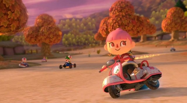 Image result for mario kart 8 animal crossing autumn