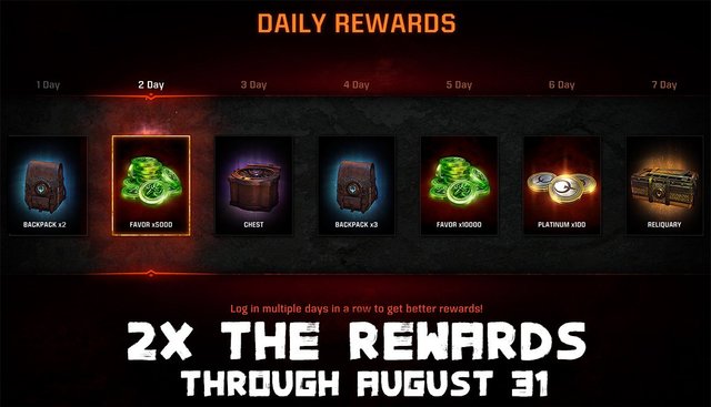 Double Daily Login Rewards