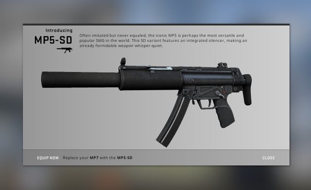 Introducing the MP5-SD to CSGO