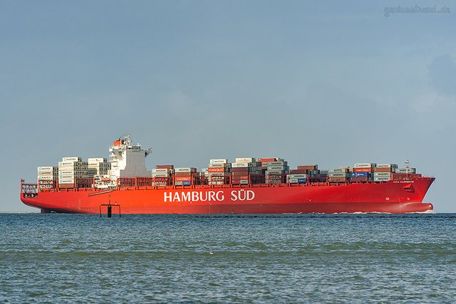 JADEWESERPORT Wilhelmshaven: Containerschiff SAN CLEMENTE (Hamburg Süd)