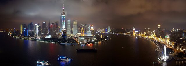 shanghai's pudong district skyline