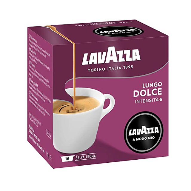 Lavazza A Modo Mio Lungo Dolce 16 per pack - Pack of 6 JPG