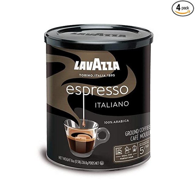 Lavazza Espresso Italiano Ground Coffee Blend, Medium Roast, 8-Ounce Cans, Pack of 4 (Packaging May Vary) JPG