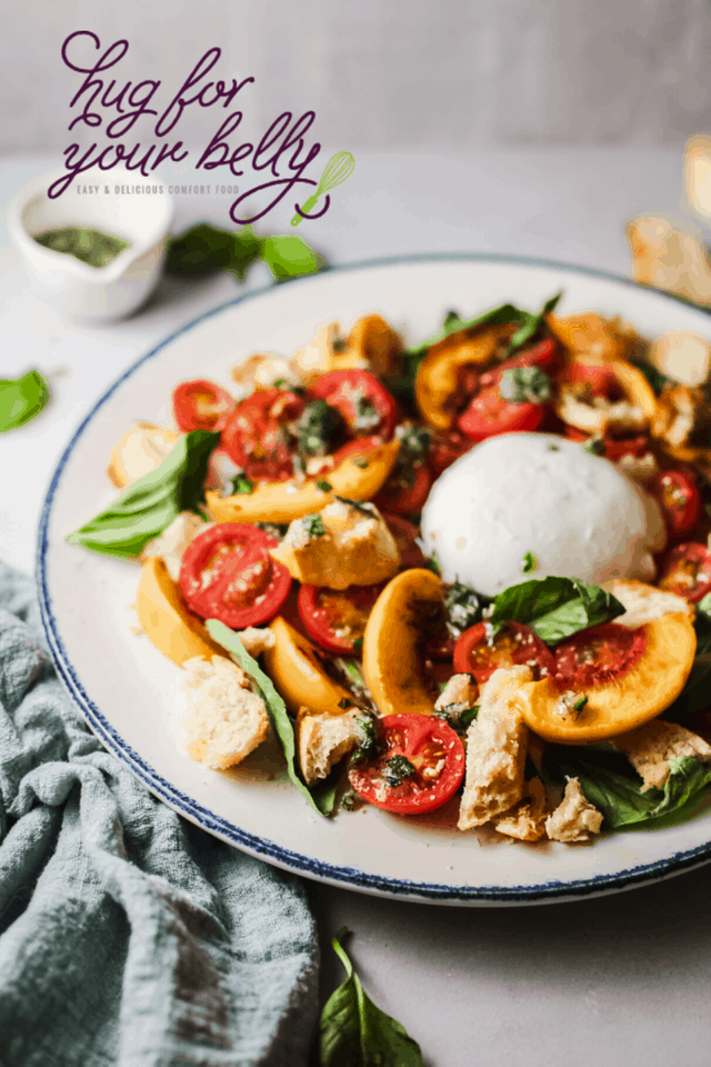 grilled peach caprese salad