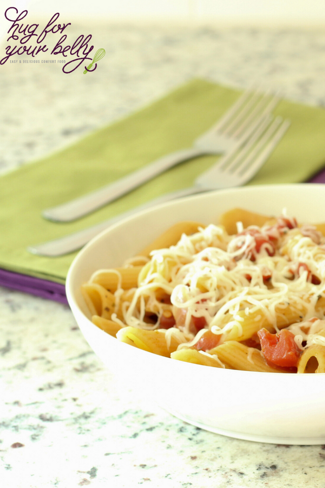 penne pasta in white bowl