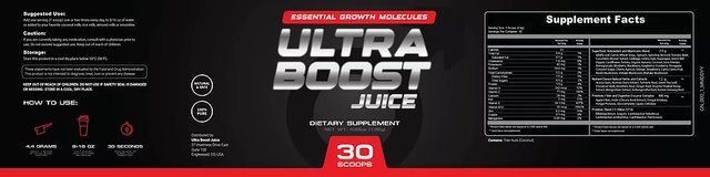 Ultra Boost Juice Ingredients Label