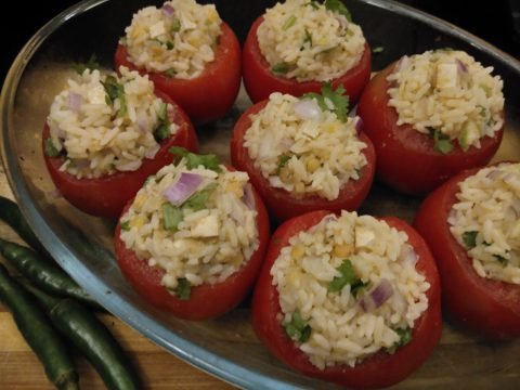 Recette N°135 - Tomates farcies veg et sans gluten - Crédit photo izart.fr