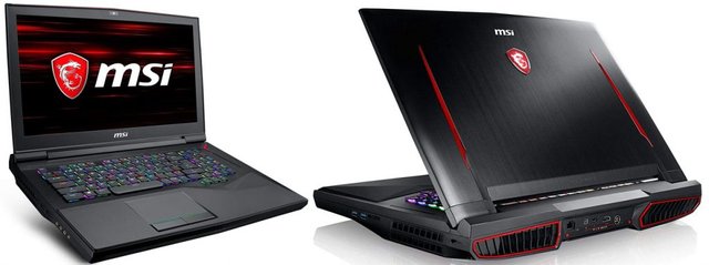 MSI GT75 Titan front and back.