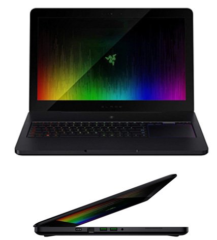 Razer blade top and side.