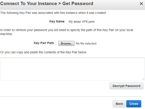 get your amazon vps password