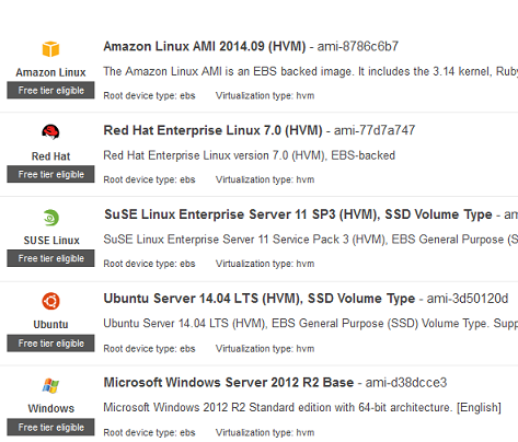 virtual servers available for free from amazon