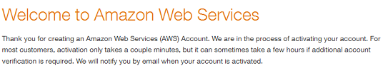 welcome to amazon web services