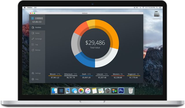 Exodus is a beautiful blockchain-asset wallet for Mac, Windows and Linux