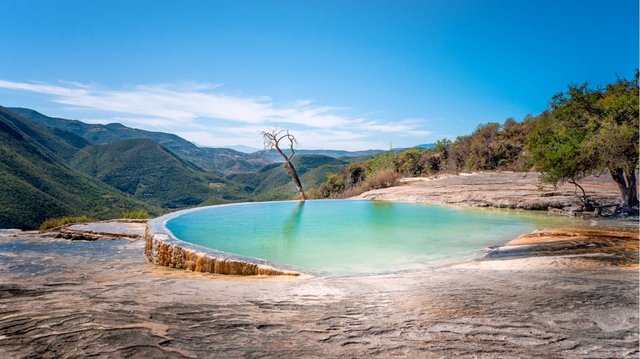 petrified waterfalls of Hierve el Agua in Oaxaca