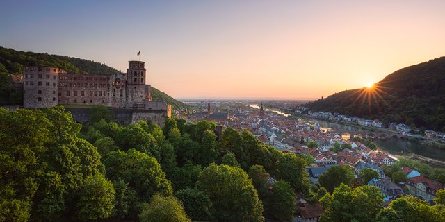 Sunset Panorama of Heidelberg