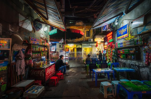 Nighttime in Hanoi's Old Quarter