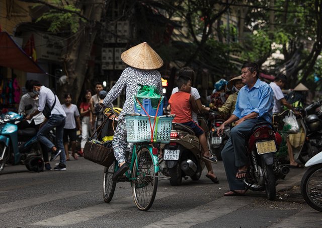 Busy street in Hanoi