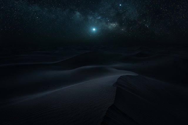 The Milky Way over the Desert of Morocco