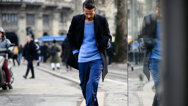 blue outfit for men