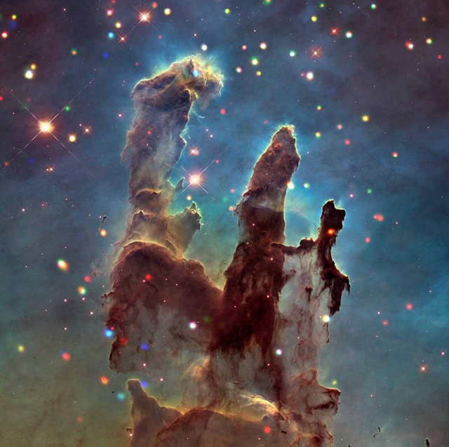 The Eagle Nebula, also known as Messier 16, contains the young star cluster NGC 6611. It also the site of the spectacular star-forming region known as the Pillars of Creation, which is located in the southern portion of the Eagle Nebula.