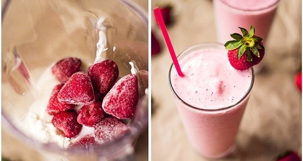 A protein shake or protein SMOOTHIE