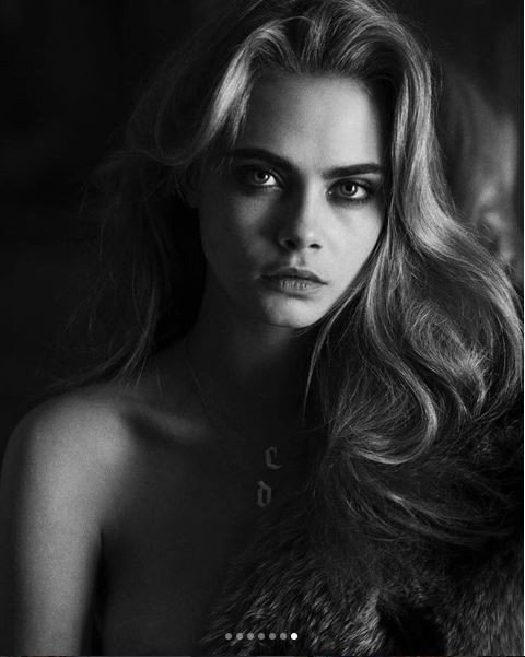 Cara Delevingne poses semi-nude in new photoshoot (Photos)