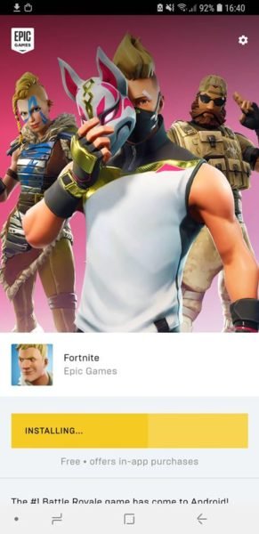 download and install fortnite on android
