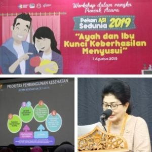 Menteri Kesehatan Nila F Moeloek - Workshop Pekan Asi Sedunia 2019