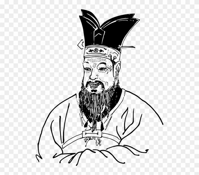 Lineart Famous Philosophy Vector Free Library - Confucius Line Drawing Clipart