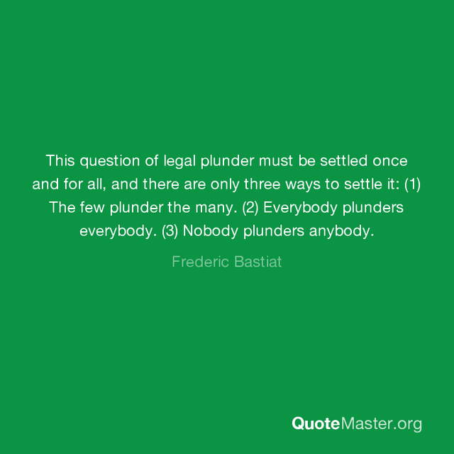 The question of legal plunder