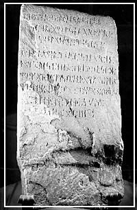 The Kensington Runestone in the museum in Alexandria minnesota