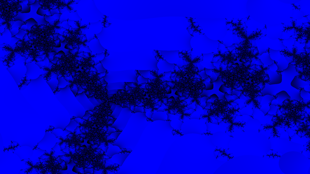 A fractal in blue