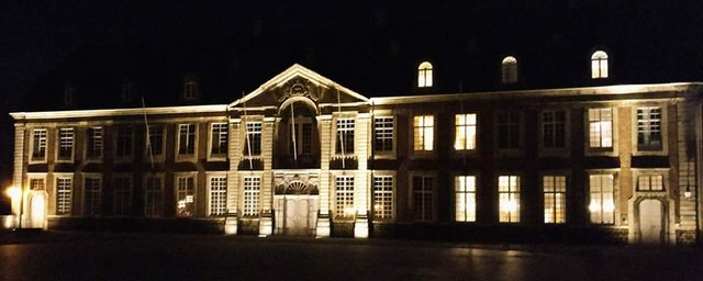 Averbode Abbey by night