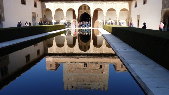 court of the myrtles alhambra granada spain